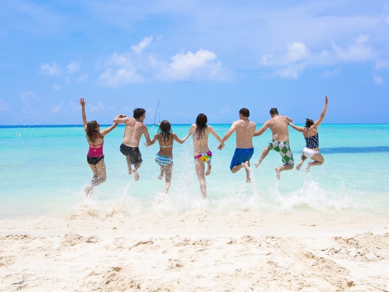 people enjoying the beach tangalooma island resort