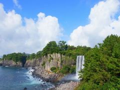 Jeongbang Falls in Jeju