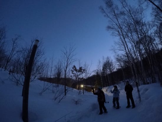 ナイトスノーシューツアー 旭山公園2時間コース 日本三大夜景の森を歩く！防寒具4点セットレンタルプランあり＜12～3月／札幌中心部送迎付＞