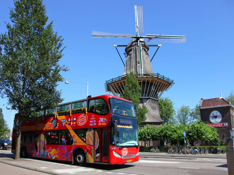bus hop on hop off amsterdam double decker bus