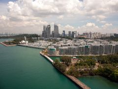 Singapore Sentosa Island Aerial View