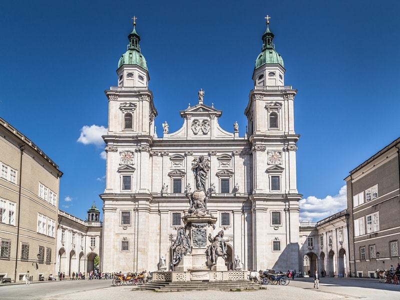 Austria, Salzburg Cathedral, Domblatz, Baroque