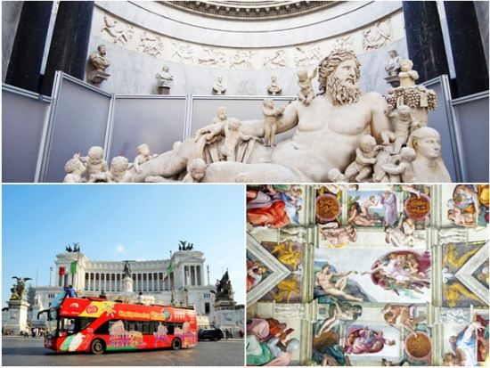 ヴァチカン美術館＋システィーナ礼拝堂 優先入場チケット＆乗り降り自由バスチケット＜24時間または48時間＞