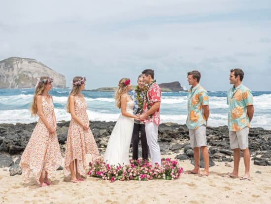 Romantic Bliss Beach Wedding Ceremony At Makapuu Beach Park Oahu