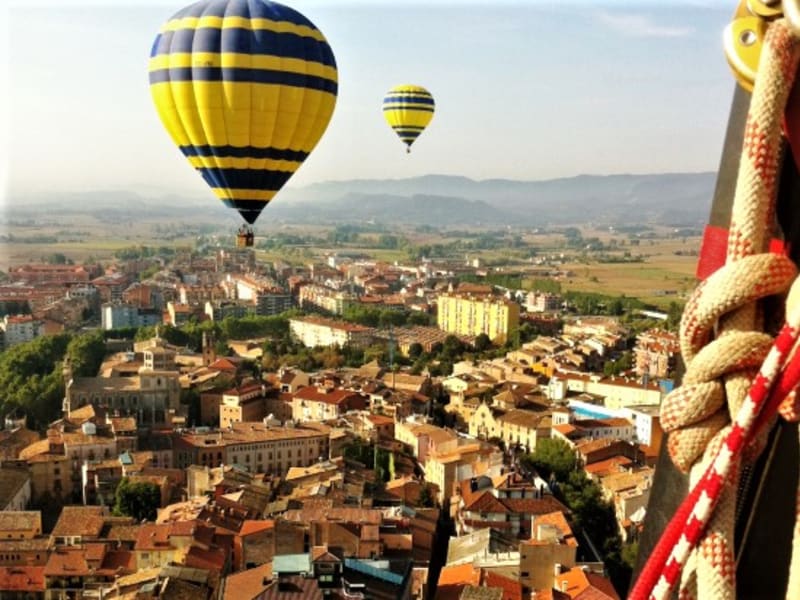 Spain Hot Air Balloon Ride Sunrise Flight Over Catalonia From