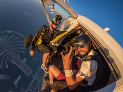 Tandem skydiving at Skydive Dubai Palm dropzone14