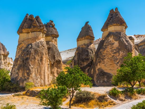 【混載】世界遺産カッパドキア＋パムッカレ３日間　ローズバレーサンセット／ 洞窟ホテル／気球オプションあり＜日本語ガイド／国内航空券込／IST発着＞