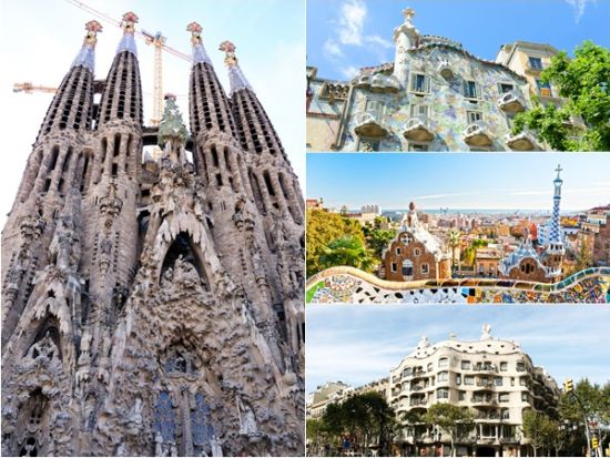 世界遺産サグラダ・ファミリア（エレベーター付）＆グエル公園＆カサ・バトリョ＆カサ・ミラ＆グエル邸　入場チケット事前予約 ＜1日または2日券／昼食付き＞