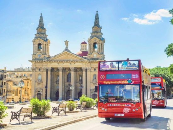 マルタ 乗り降り自由オープントップバス　チケット事前予約 ＜日本語オーディオガイド＞