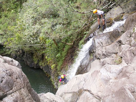 ラッペリング体験　ハナの美しい滝やジャングルの壁をロープで懸垂下降！＜英語ガイド＞
