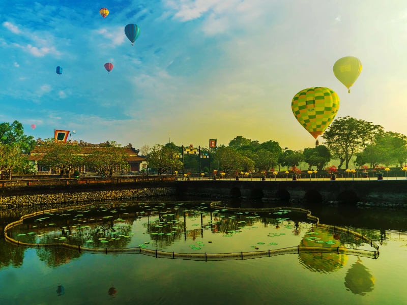 Hue Hot Air Balloon Ride with Champagne tours, activities, fun things ...