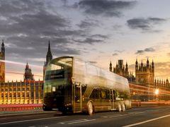 Bus, Westminster Bridge, Night