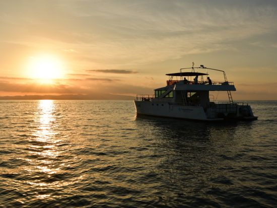 サンセットクルーズ　揺れの少ない大型カタマラン船を使用！黄金色の感動マジックアワー＜0～2歳無料／石垣島＞