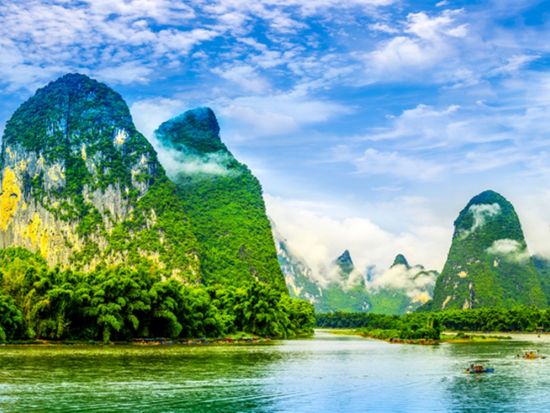 桂林観光のハイライト！漓江下り+西街 1日観光ツアー＜貸切チャーター／日本語ガイド／昼食付き／桂林発＞