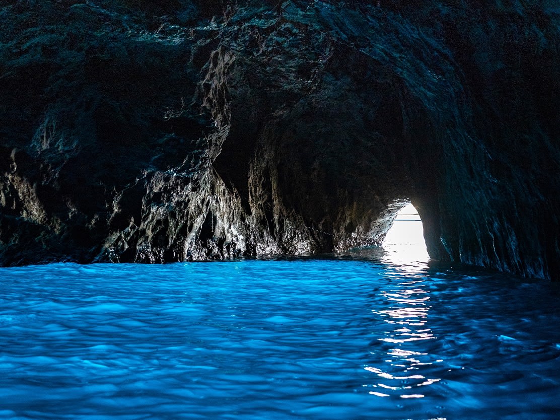 月映の青の洞窟(イタリア、カプリ島) - アート/写真