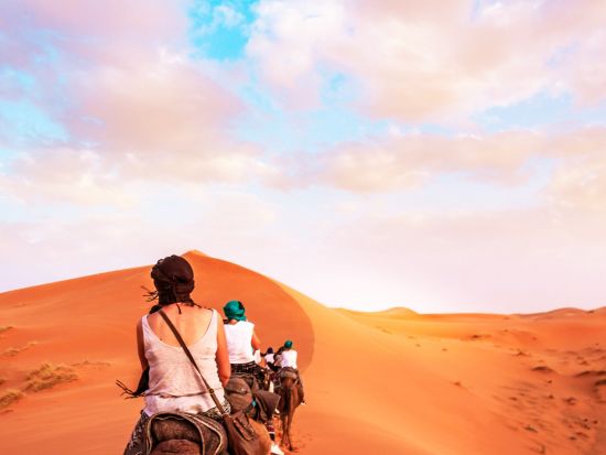 【カサブランカ発 モロッコ周遊 7泊8日】青い街シャウエン＋フェズ＋メルズーガ＋ワルザザード＋ アイトベンハッドゥ＋マラケシュ＜英語／マラケシュ着＞