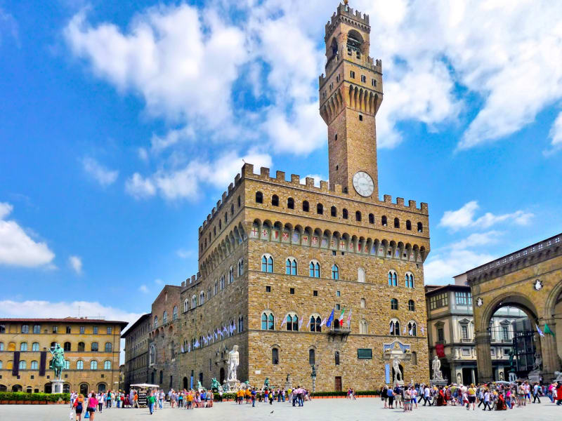 Italy, Florence, Town hall, clock tower