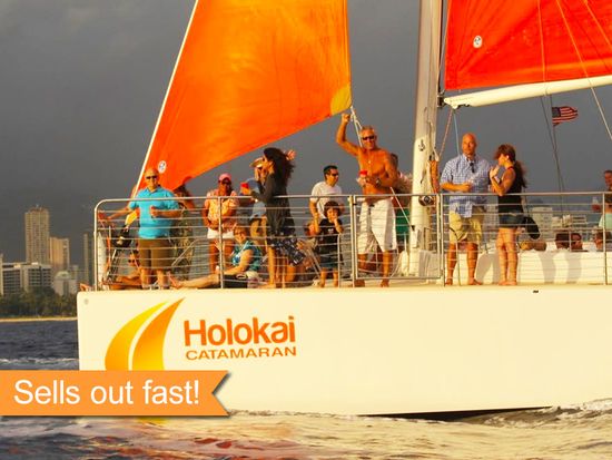 Holokai Catamaran Waikiki Sunset Tail Sail With Open Bar Oahu Holokai Catamaran Waikiki Sunset Tail Sail With Open Bar