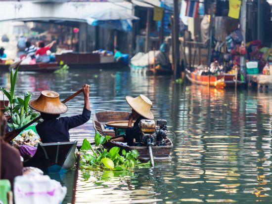 ダムヌンサドゥアク水上マーケット半日観光ツアー ＜午前／日本語ガイド＞