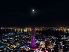 Aerial night view of George Town from Komtar tower