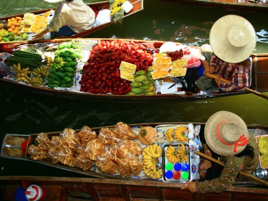 ダムヌンサドゥアク水上マーケット半日観光ツアー ＜午前／日本語ガイド＞