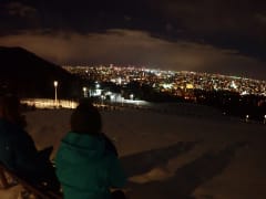 beautiful twinkling lights of Sapporo city