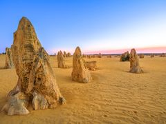limestone formations of pinnacles desert up close