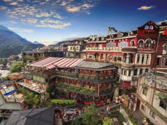 Jiufen village closely-packed houses