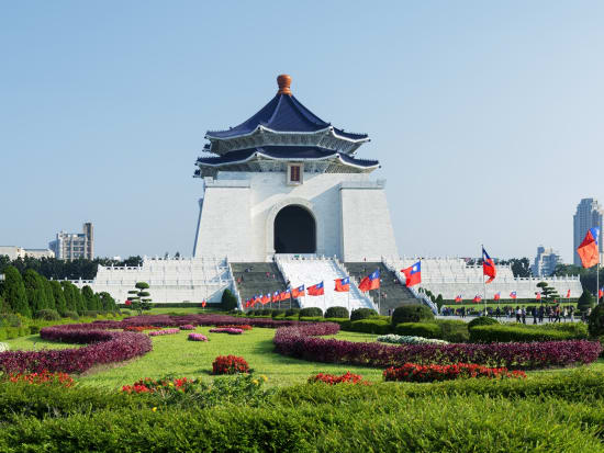 Chiang Kai Shek Memorial Hall flag of taiwan