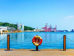 Keelung Harbour life buoy at the port