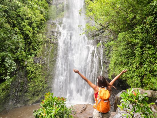 マウイ島 自然体験ツアー　カヤック＆シュノーケリング＆ハイキング＆滝遊び ＜昼食付き／英語ガイド＞