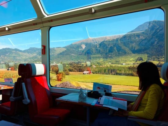 Switzerland Glacier Express Train Route