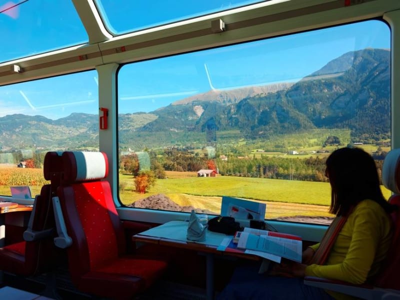 Switzerland Glacier Express Train Route