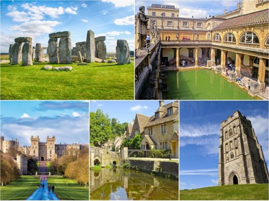 選べる観光スポット！プライベート日帰りツアー コッツウォルズ・ストーンヘンジ・バース・グラストンベリー・ウィンザー城 ＜貸切／10時間／日本語／ロンドン発＞