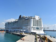 Cruise ship at the Port of Civitavecchia