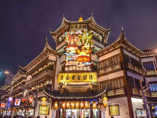 上海の夜の魅力を凝縮☆絶品小籠包「南翔饅頭店」＋豫園商場の夜景散策＋ナイトクルーズ＜夕食付／日本語ガイド＞