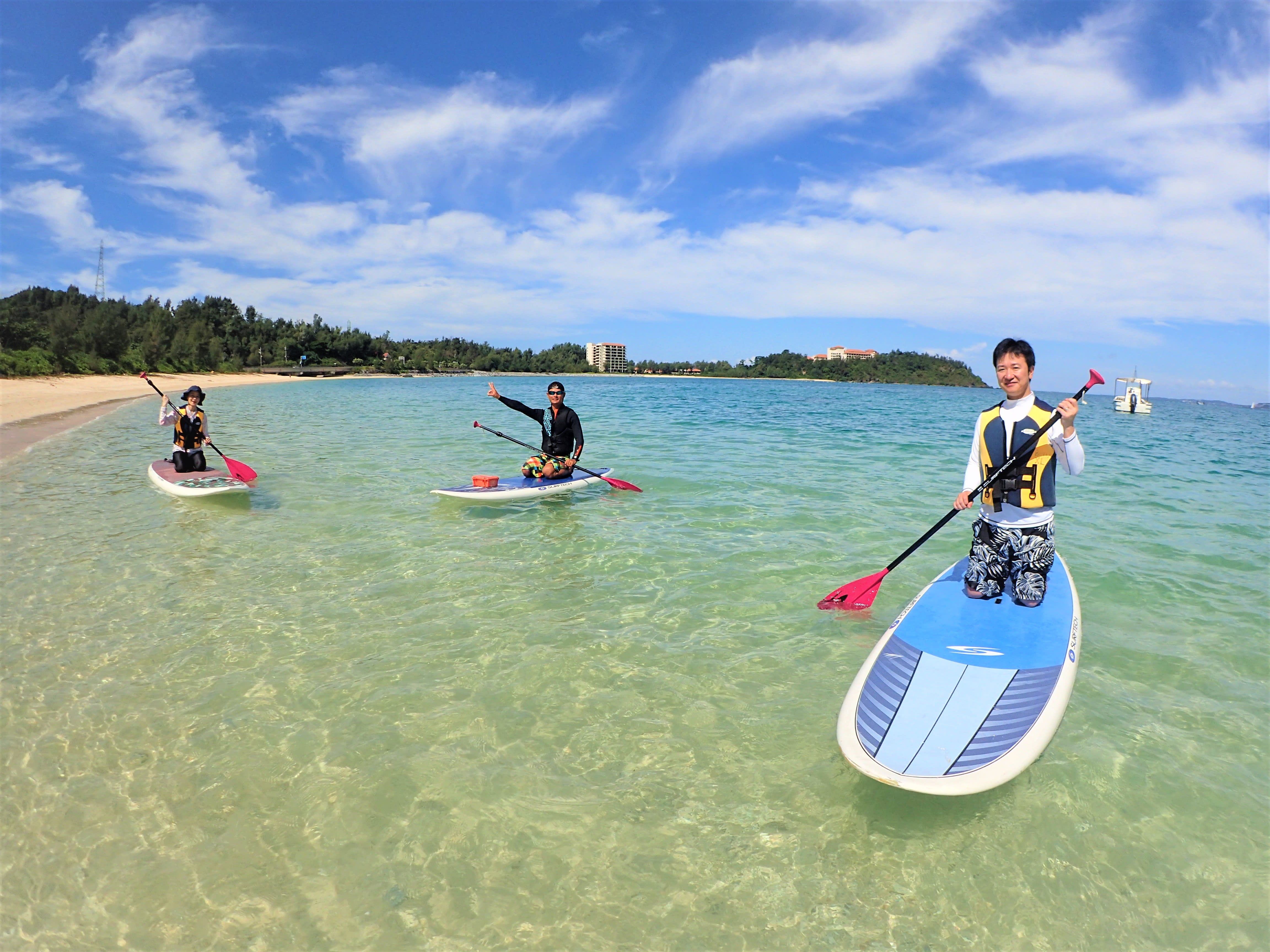 SUP（スタンドアップパドルボード） 海の上を散歩 トイレ・温水