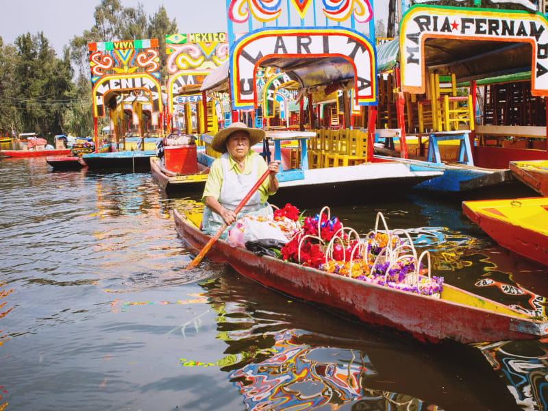 Mexico_Xochimilco_Canals_Trajineras Mexican Boats