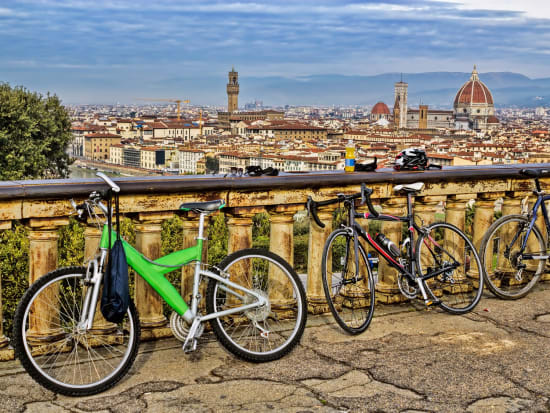 Italy, Florence, Piazalle Michelangelo, bike