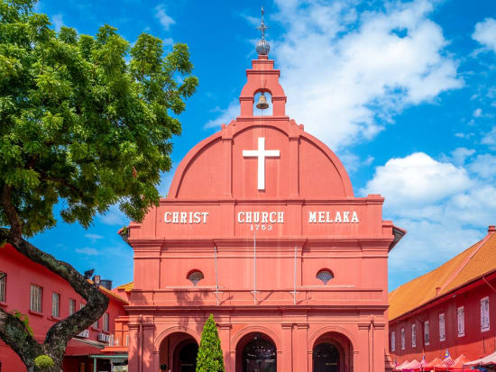 christ church malacca red facade