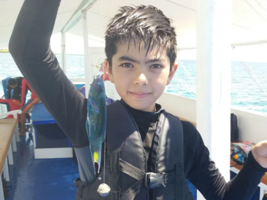 ファンフィッシング＆シュノーケリングツアー　海洋保護区でシュノーケル！＜午前または午後／英語ガイド／送迎付き＞