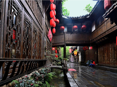 明清時代の建築風格の錦里古街