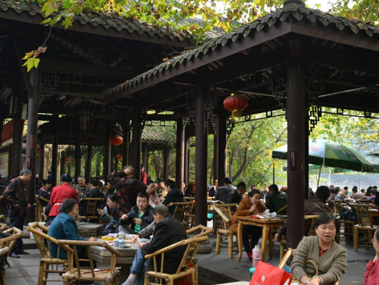 望江楼公園の茶館