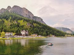 Italy, Auronzo di Cadore, Misurina, Mountain Lake