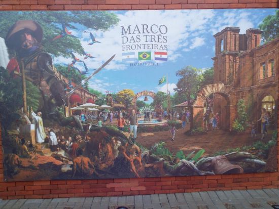 ブラジル、アルゼンチン、パラグアイ三国の国境地点とサンセットツアー＜英語ガイド／ブラジル側のフォス・ド・イグアス発＞