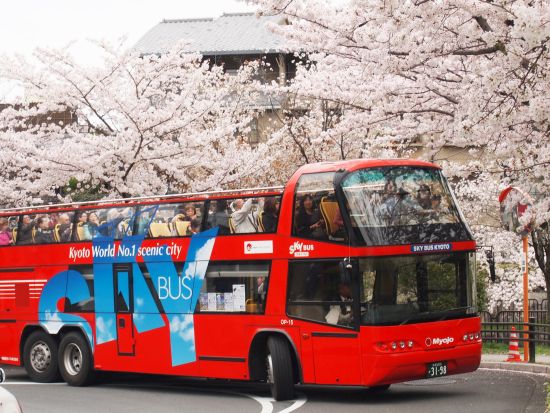 SKY HOPバス 京都の定番スポットを回る乗り降り自由の新スタイルバス ＜乗り降り自由／1日券・2日券／京都＞