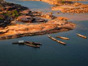 Thailand Mekong River small boats