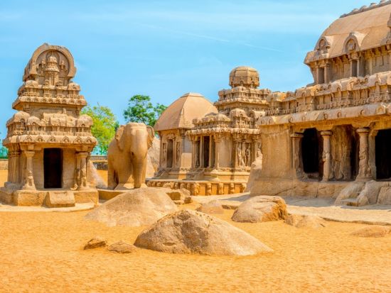 カーンチープラム＆マハーバリプラム 1泊2日ツアー＜貸切／英語ガイド／宿泊＆食事込／ホテル送迎＞