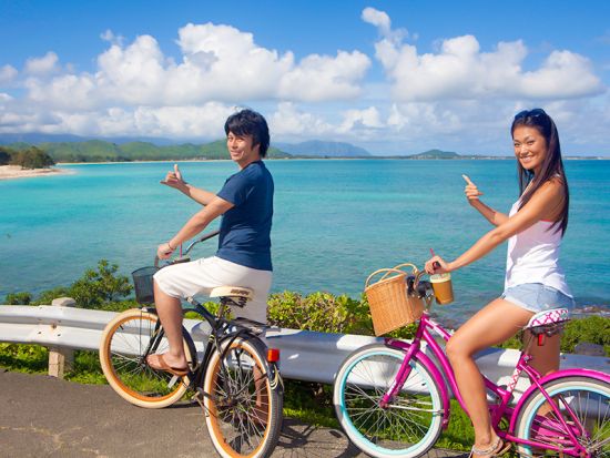 カイルアビーチ送迎シャトルサービス　嬉しい5時間滞在！ビーチグッズなど各種レンタル付き＜日本語スタッフ／ランチ付＞