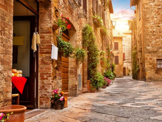 トスカーナ州　モンタルチーノとモンテプルチアーノのワイナリー訪問＆ピエンツァ ＜試飲付き＞